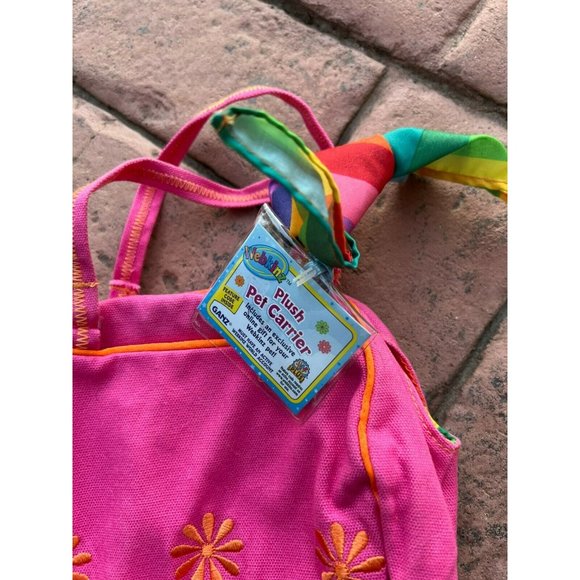 NWT Ganz Webkinz Plush Pet Carrier SEALED CODE Pink Rainbow Purse Tote Bag - Picture 3 of 8